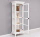 Vintage Vitrine aus Massivholz | Gläserschrank im Barockstil - Beige