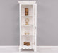 Vintage Vitrine aus Massivholz | Gläserschrank im Barockstil - Weiß