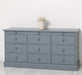 Große Landhauskommode mit neun Schubladen - Sideboard in verschiedenen Farben - Vintage Gelb
