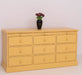 Große Landhauskommode mit neun Schubladen - Sideboard in verschiedenen Farben - Vintage Gelb