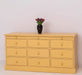 Große Landhauskommode mit neun Schubladen - Sideboard in verschiedenen Farben - Vintage Gelb