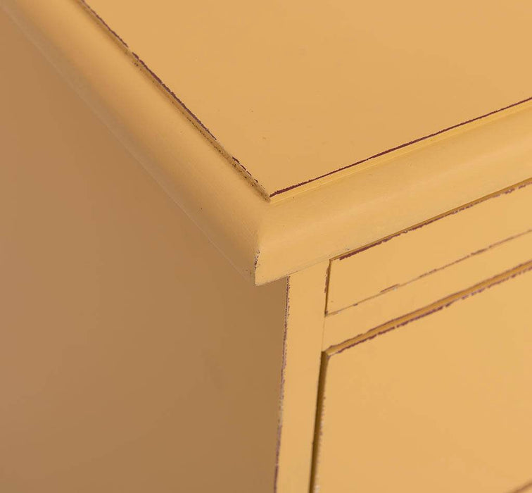 Große Landhauskommode mit neun Schubladen - Sideboard in verschiedenen Farben - Vintage Gelb