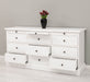 Große Landhauskommode mit neun Schubladen - Sideboard in verschiedenen Farben - Vintage Gelb