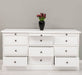 Große Landhauskommode mit neun Schubladen - Sideboard in verschiedenen Farben - Vintage Gelb