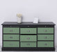 Große Landhauskommode mit neun Schubladen - Sideboard in verschiedenen Farben - Vintage Gelb