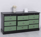 Große Landhauskommode mit neun Schubladen - Sideboard in verschiedenen Farben - Vintage Gelb