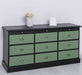 Große Landhauskommode mit neun Schubladen - Sideboard in verschiedenen Farben - Vintage Gelb