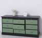 Große Landhauskommode mit neun Schubladen - Sideboard in verschiedenen Farben - Vintage Gelb