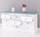 Große Landhauskommode mit neun Schubladen - Sideboard in verschiedenen Farben - Vintage Gelb
