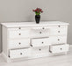 Große Landhauskommode mit neun Schubladen - Sideboard in verschiedenen Farben - Vintage Gelb