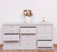 Große Landhauskommode mit neun Schubladen - Sideboard in verschiedenen Farben - Vintage Gelb