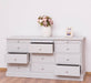 Große Landhauskommode mit neun Schubladen - Sideboard in verschiedenen Farben - Vintage Gelb