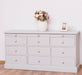 Große Landhauskommode mit neun Schubladen - Sideboard in verschiedenen Farben - Vintage Gelb