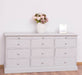 Große Landhauskommode mit neun Schubladen - Sideboard in verschiedenen Farben - Vintage Gelb