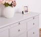 Große Landhauskommode mit neun Schubladen - Sideboard in verschiedenen Farben - Vintage Gelb