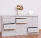 Große Landhauskommode mit neun Schubladen - Sideboard in verschiedenen Farben - Vintage Gelb