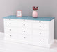 Große Landhauskommode mit neun Schubladen - Sideboard in verschiedenen Farben - Vintage Gelb