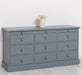 Große Landhauskommode mit neun Schubladen - Sideboard in verschiedenen Farben - Vintage Gelb