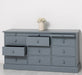Große Landhauskommode mit neun Schubladen - Sideboard in verschiedenen Farben - Vintage Gelb