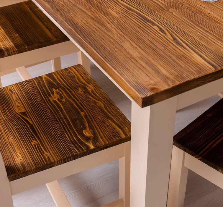 Große Tischgruppe | Esstisch mit Schublade aus Massivholz mit 8 Stühlen - Sitzgruppe | Essgruppe