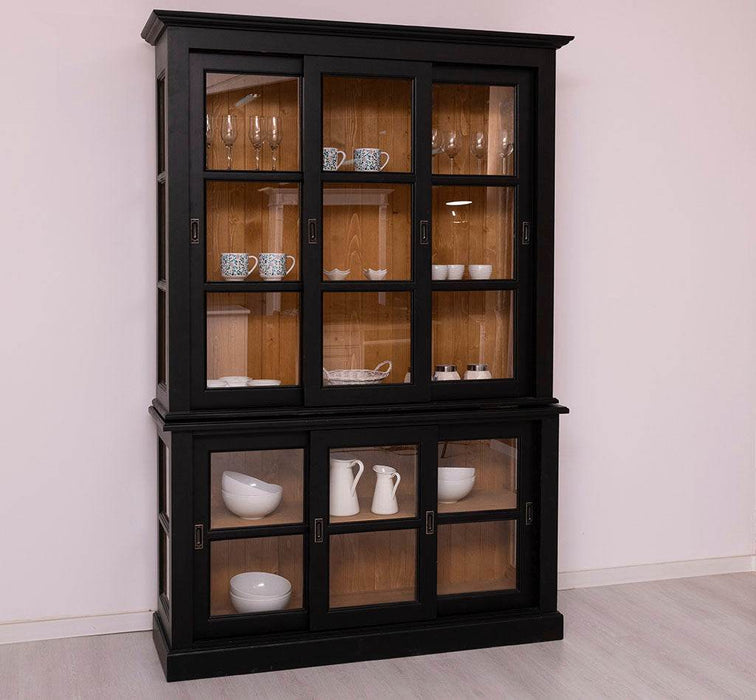 Große Vitrine aus Massivholz