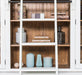 Großer Bücherschrank aus Massivholz mit externem Verschlusssystem | Wohnzimmerschrank