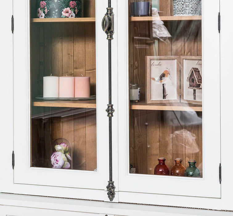 Großer Bücherschrank aus Massivholz mit externem Verschlusssystem | Wohnzimmerschrank