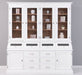 Großer Esszimmerschrank aus Massivholz mit Display und Kippfächern -