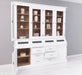 Großer Esszimmerschrank aus Massivholz mit Display und Kippfächern -