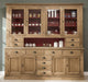 Großer Geschirrschrank aus Massivholz | Vitrine | 2-teilig | 8 Türen | 12 Schubladen -
