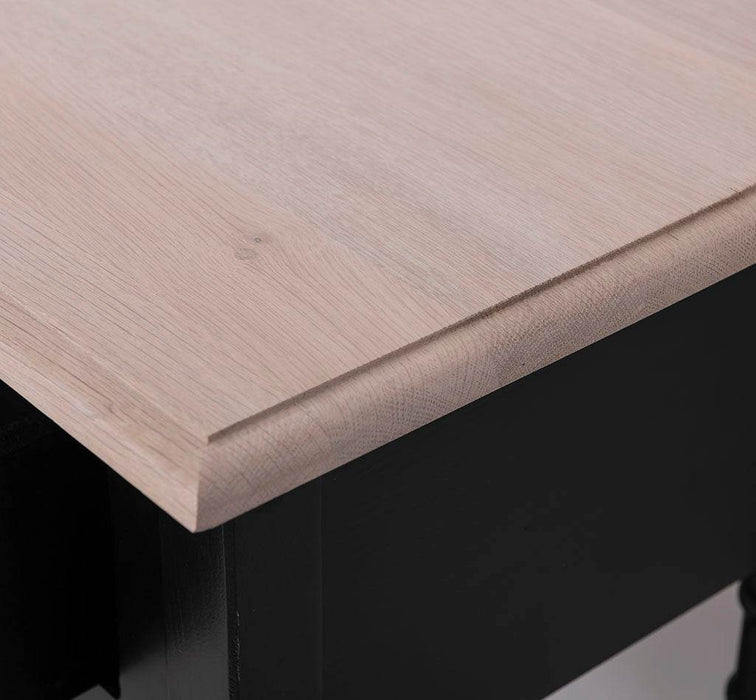 Großer Vintage Konsolentisch aus Massivholz mit zwei Schubladen -