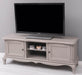 Großes Barock TV Sideboard mit 2 Türen - geschwungene Kommode - Taupegrau