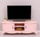 Großes Barock TV Sideboard mit 2 Türen - geschwungene Kommode - Vintage Rosa