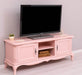 Großes Barock TV Sideboard mit 2 Türen - geschwungene Kommode - Taupegrau