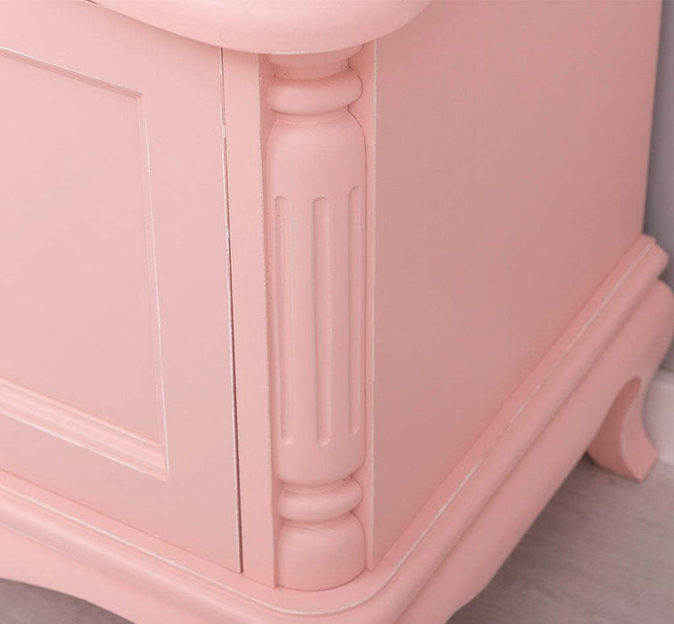 Großes Barock TV Sideboard mit 2 Türen - geschwungene Kommode - Taupegrau