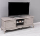 Großes Barock TV Sideboard mit 2 Türen - geschwungene Kommode - Taupegrau