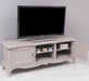 Großes Barock TV Sideboard mit 2 Türen - geschwungene Kommode - Taupegrau