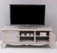 Großes Barock TV Sideboard mit 2 Türen - geschwungene Kommode - Taupegrau