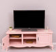 Großes Barock TV Sideboard mit 2 Türen - geschwungene Kommode - Taupegrau