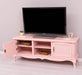 Großes Barock TV Sideboard mit 2 Türen - geschwungene Kommode - Taupegrau