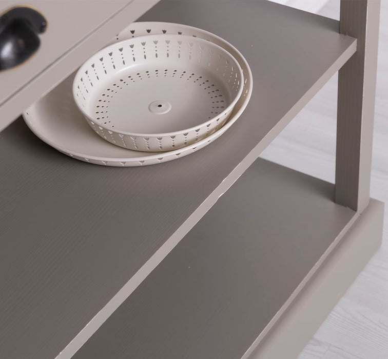 Großes Landhausregal mit 3 Schubladen - Offenes Standregal