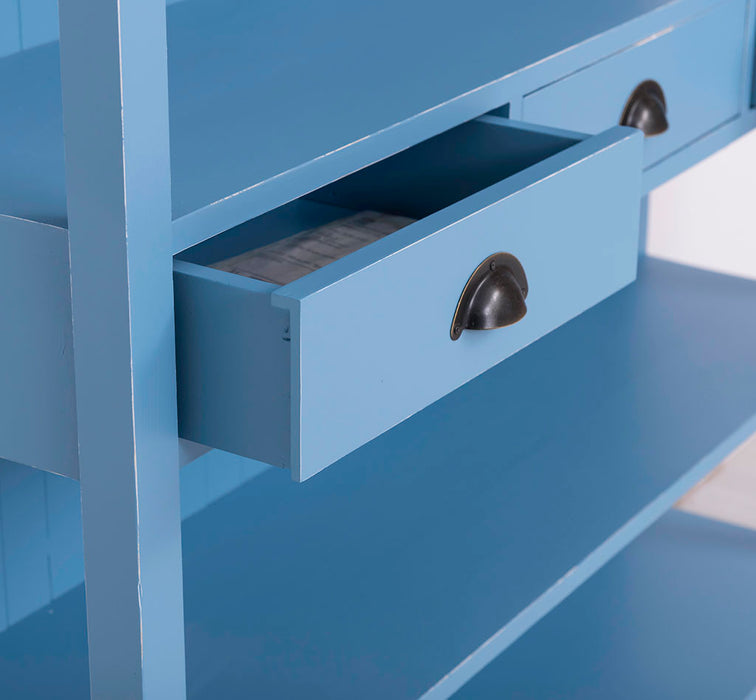 Großes Landhausregal mit 3 Schubladen - Offenes Standregal