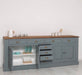 Großes Sideboard aus Massivholz - Geschirrschrank mit 8 Schubladen -