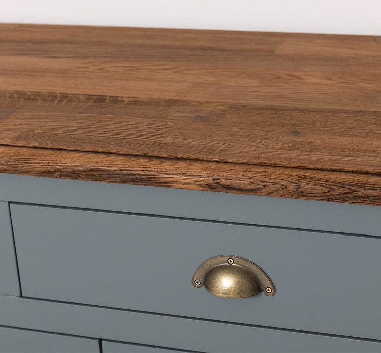Großes Sideboard aus Massivholz - Geschirrschrank mit 8 Schubladen -