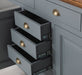 Großes Sideboard aus Massivholz - Geschirrschrank mit 8 Schubladen -