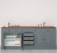 Großes Sideboard aus Massivholz - Geschirrschrank mit 8 Schubladen -
