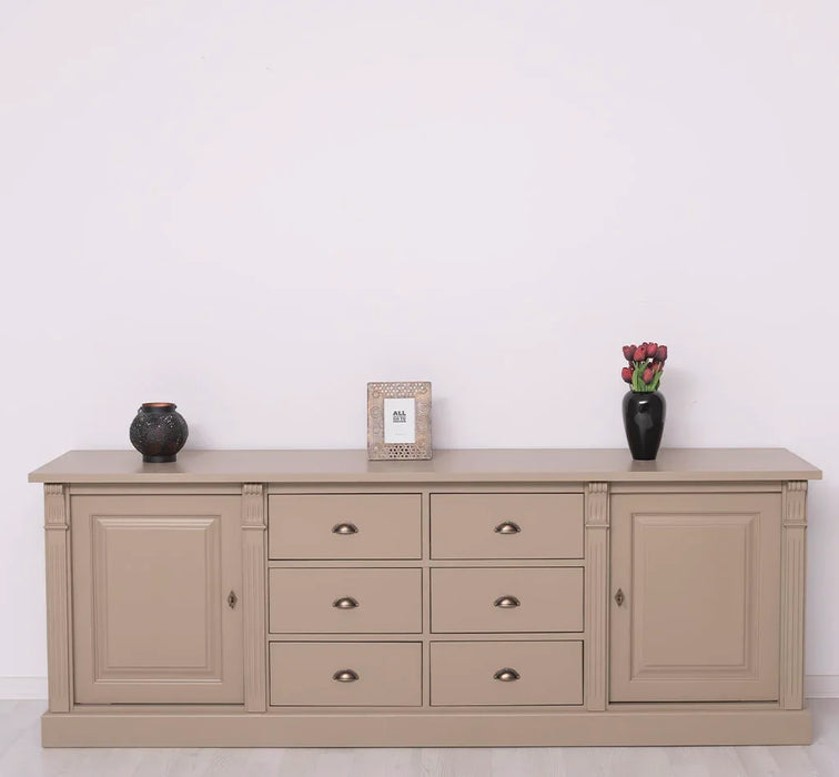 Großes Sideboard aus Massivholz im Landhausstil mit 6 Schubladen