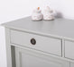 Grosses-Sideboard-aus-Massivholz-mit-3-Schiebetueren-und-3-Schubladen-grau-rechts-detail-schublade griff-klappbar