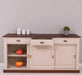 Grosses-Sideboard-aus-Massivholz-mit-3-Schiebetueren-und-3-Schubladen-kastanie-creme-front-offen