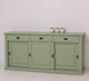 Grosses-Sideboard-aus-Massivholz-mit-3-Schiebetueren-und-3-Schubladen-salbei-rechts